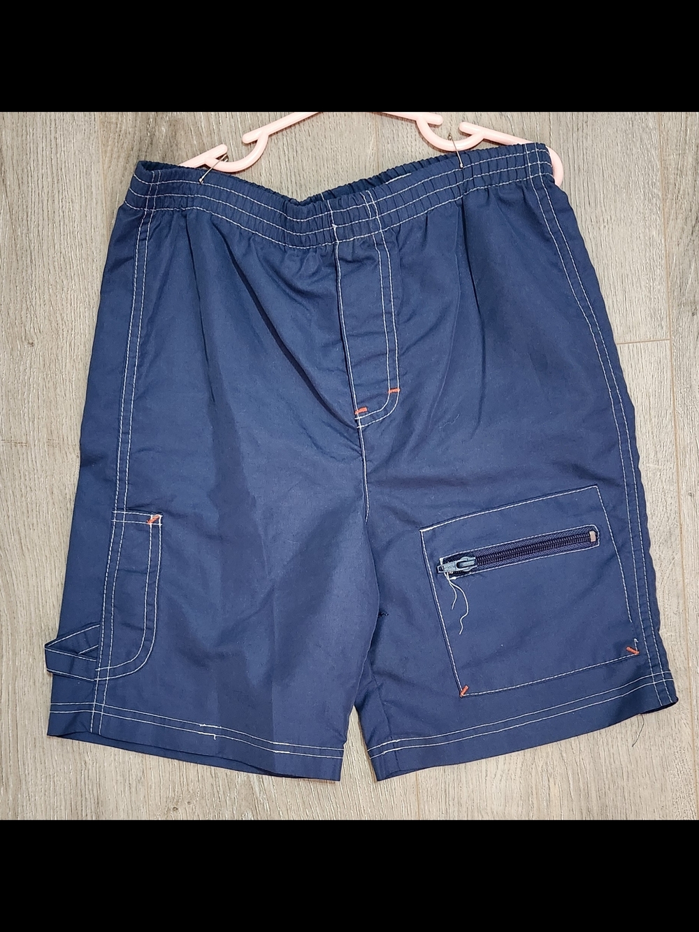 Boy's Navy Cargo Swim/Board Shorts